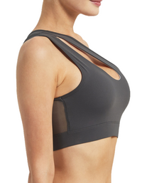 SHOPIQAT Mesh One Shoulder Sports Bra