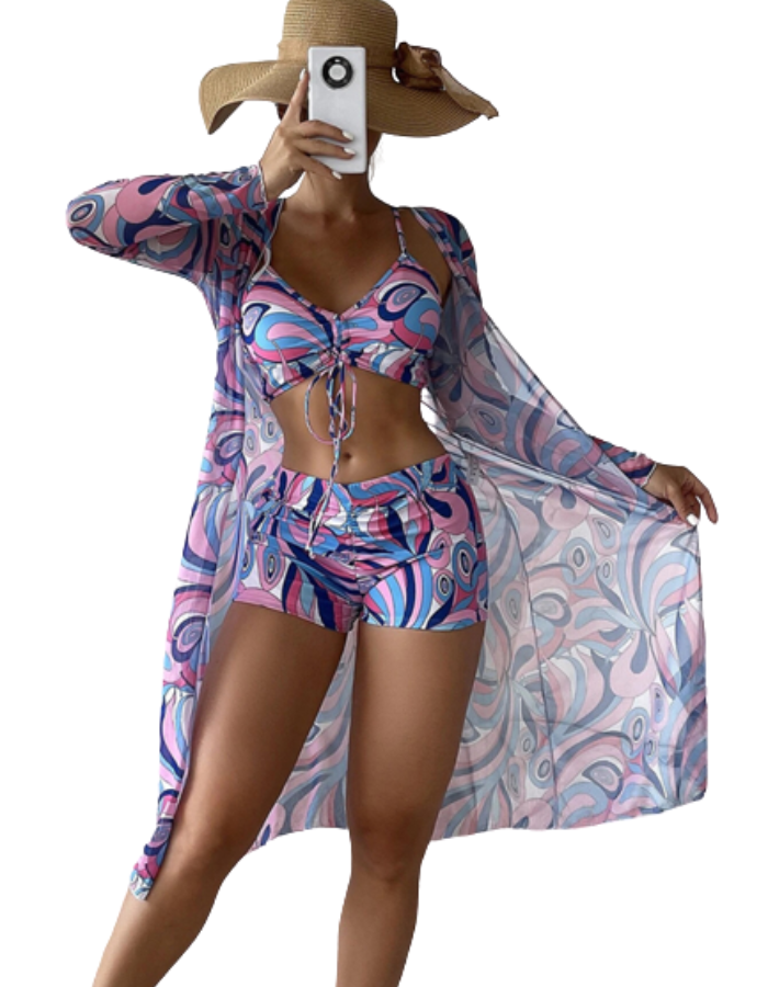 SHOPIQAT 3-Pieces Set Bikini Swimwear