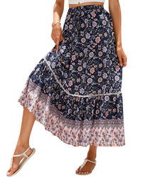SHOPIQAT Maxi Cotton Bohemian Beach Resort Skirt - Premium  from shopiqat - Just $6.950! Shop now at shopiqat