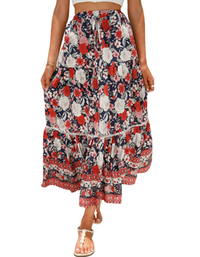 SHOPIQAT Maxi Cotton Bohemian Beach Resort Skirt - Premium  from shopiqat - Just $6.950! Shop now at shopiqat