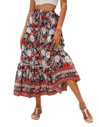 SHOPIQAT Maxi Cotton Bohemian Beach Resort Skirt - Premium  from shopiqat - Just $6.950! Shop now at shopiqat