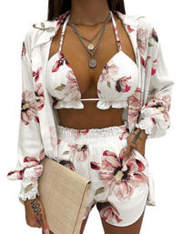 SHOPIQAT Long-Sleeved Shirt and Shorts
