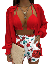 SHOPIQAT Long-Sleeved Shirt and Shorts