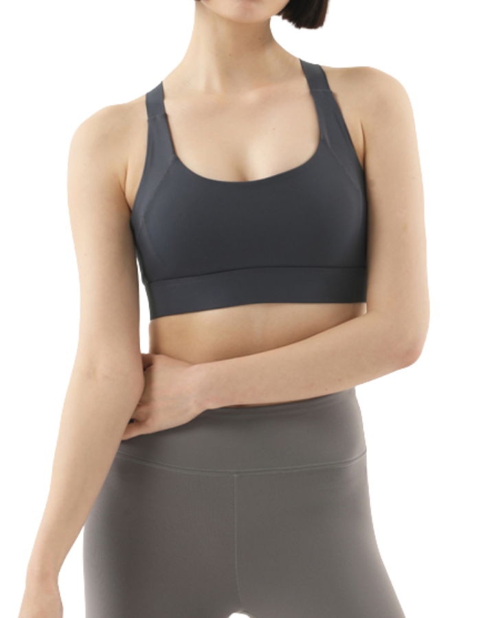 SHOPIQAT High-Strength Shockproof Push-Up Seamless Back Sports Bra