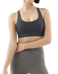 SHOPIQAT High-Strength Shockproof Push-Up Seamless Back Sports Bra
