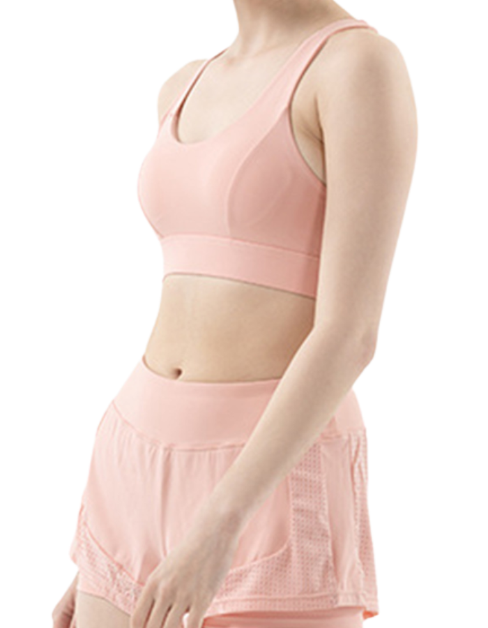 SHOPIQAT Shockproof Push Up Cross Back Adjustable Sports Bra