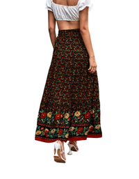 SHOPIQAT Casual Holiday High Waist Floral Long Skirt - Premium  from shopiqat - Just $7.650! Shop now at shopiqat