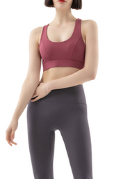 SHOPIQAT Shockproof Push Up Cross Back Adjustable Sports Bra