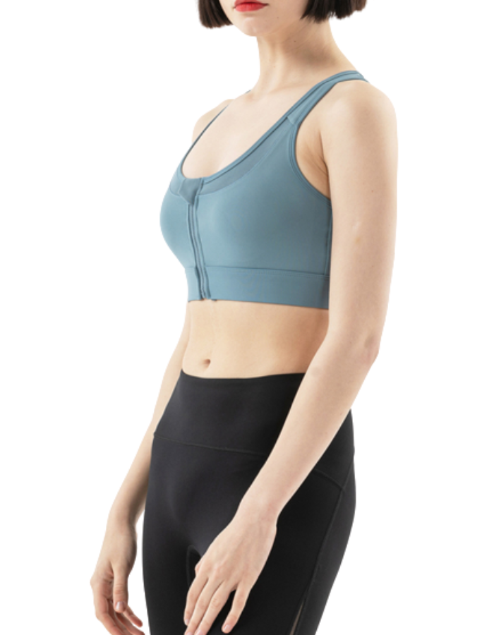 SHOPIQAT Front Zipper Shockproof Sports Bra