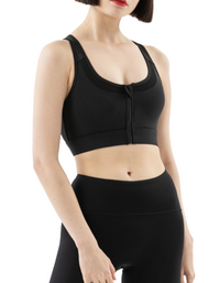 SHOPIQAT Front Zipper Shockproof Sports Bra