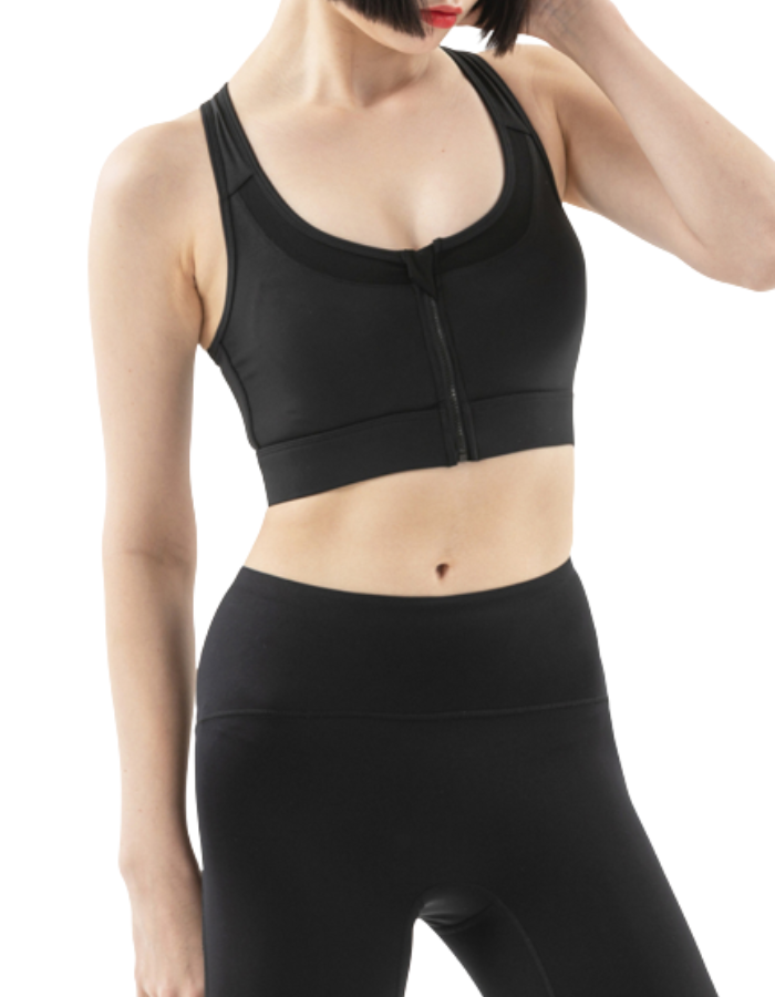 SHOPIQAT Front Zipper Shockproof Sports Bra
