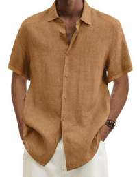 SHOPIQAT Linen Short Sleeve Shirt
