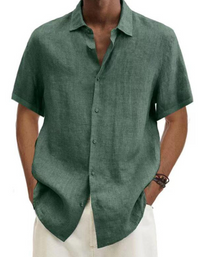 SHOPIQAT Linen Short Sleeve Shirt