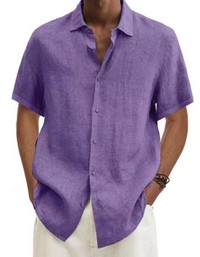 SHOPIQAT Linen Short Sleeve Shirt