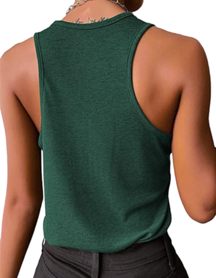 SHOPIQAT Button Knit Tank Top - Premium  from shopiqat - Just $5.300! Shop now at shopiqat