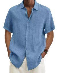 SHOPIQAT Linen Short Sleeve Shirt