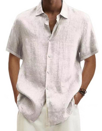 SHOPIQAT Linen Short Sleeve Shirt