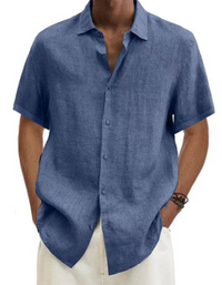 SHOPIQAT Linen Short Sleeve Shirt