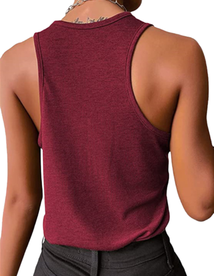 SHOPIQAT Button Knit Tank Top - Premium  from shopiqat - Just $5.300! Shop now at shopiqat