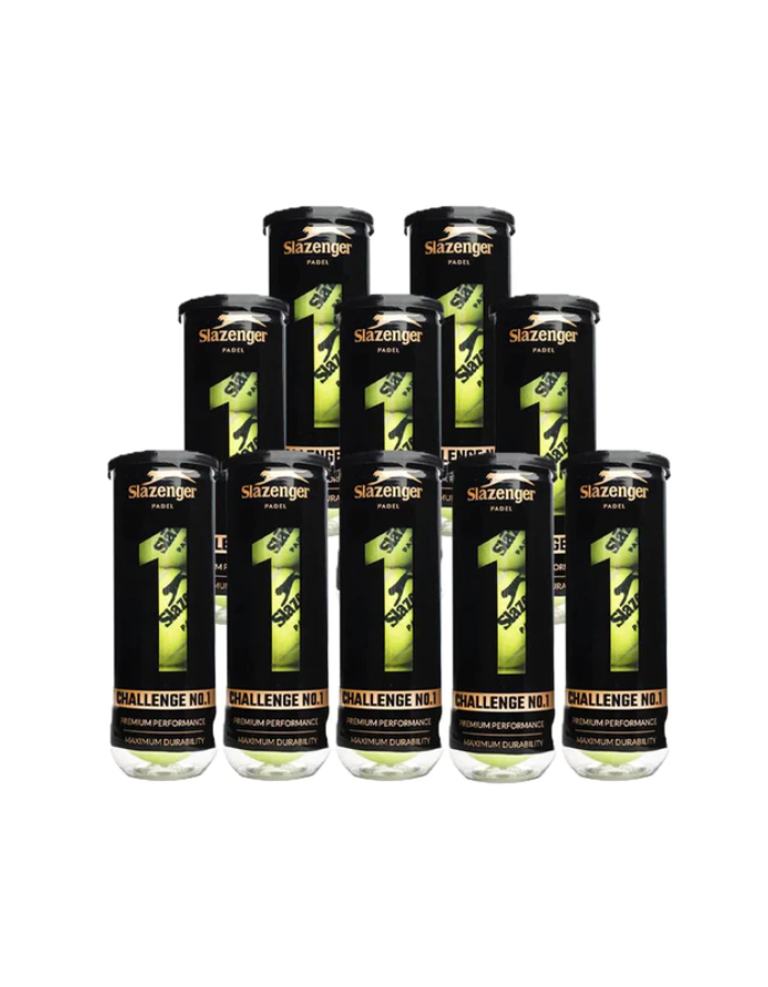 Slazenger Challenge No. 1 Padel Balls - 10 tubes - Premium  from shopiqat - Just $24.00! Shop now at shopiqat