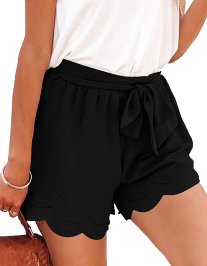 SHOPIQAT Butterfly End Waist Lounge Short with Belt - Premium  from shopiqat - Just $5.400! Shop now at shopiqat