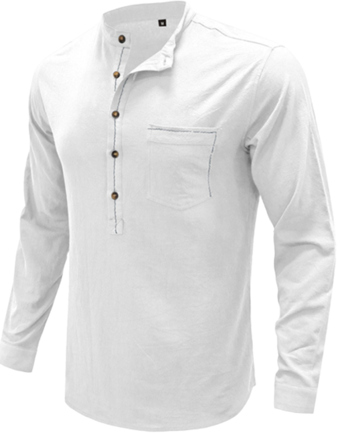 SHOPIQAT Long Sleeve Henley