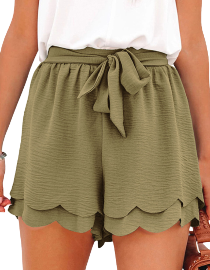 SHOPIQAT Butterfly End Waist Lounge Short with Belt - Premium  from shopiqat - Just $5.400! Shop now at shopiqat