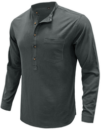 SHOPIQAT Long Sleeve Henley