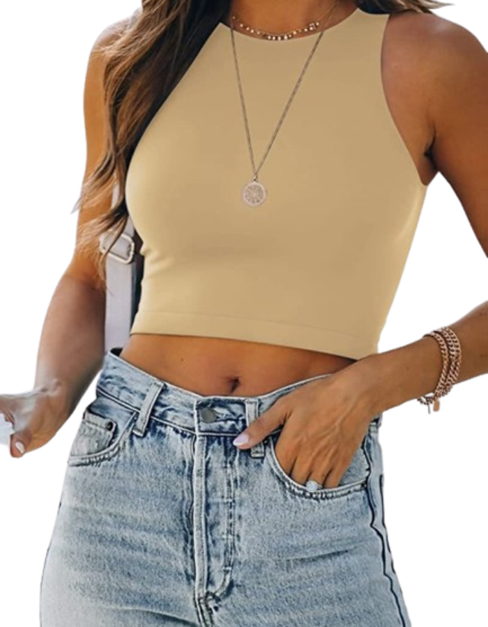 SHOPIQAT Essential Crop Tank - Premium  from shopiqat - Just $3.750! Shop now at shopiqat