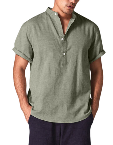 SHOPIQAT Cotton Linen Casual Shirt