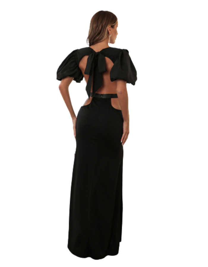 SHOPIQAT Hip Long Puff Sleeve Dress - Premium  from shopiqat - Just $12.900! Shop now at shopiqat