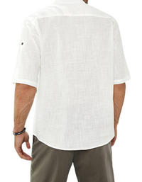 SHOPIQAT Linen Shirt With Long Sleeves