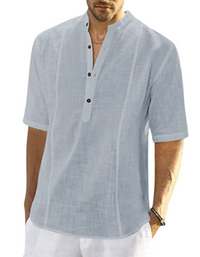 SHOPIQAT Linen Shirt With Long Sleeves