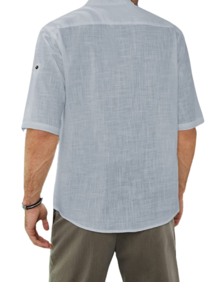 SHOPIQAT Linen Shirt With Long Sleeves