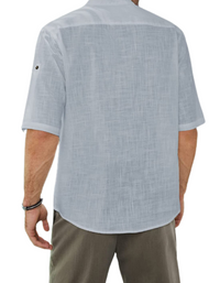 SHOPIQAT Linen Shirt With Long Sleeves