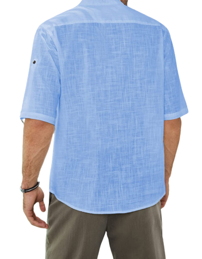 SHOPIQAT Linen Shirt With Long Sleeves