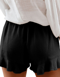 SHOPIQAT Elastic Waist Ruffled Shorts - Premium  from shopiqat - Just $4.900! Shop now at shopiqat