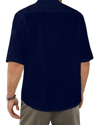 SHOPIQAT Linen Shirt With Long Sleeves