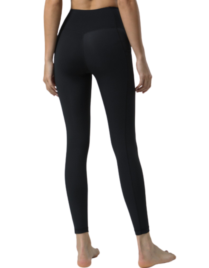 SHOPIQAT Double Sided Pocket High Waist  Sports Pants
