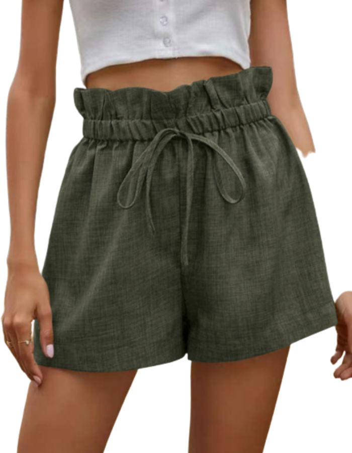 SHOPIQAT Ruffled Drawstring Pull-on Shorts - Premium  from shopiqat - Just $5.900! Shop now at shopiqat