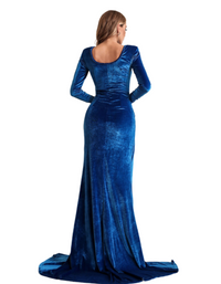 SHOPIQAT Long Sleeve Velvet Wrap Maxi Dress - Premium  from shopiqat - Just $16.500! Shop now at shopiqat