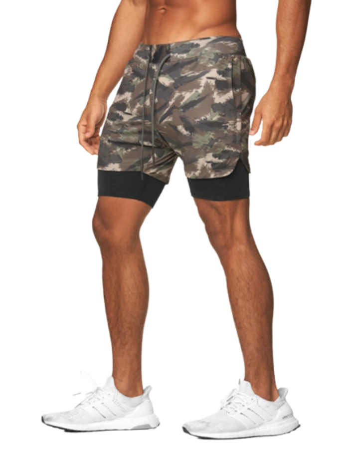 SHOPIQAT 2-in-1 Sports Drawstring Shorts