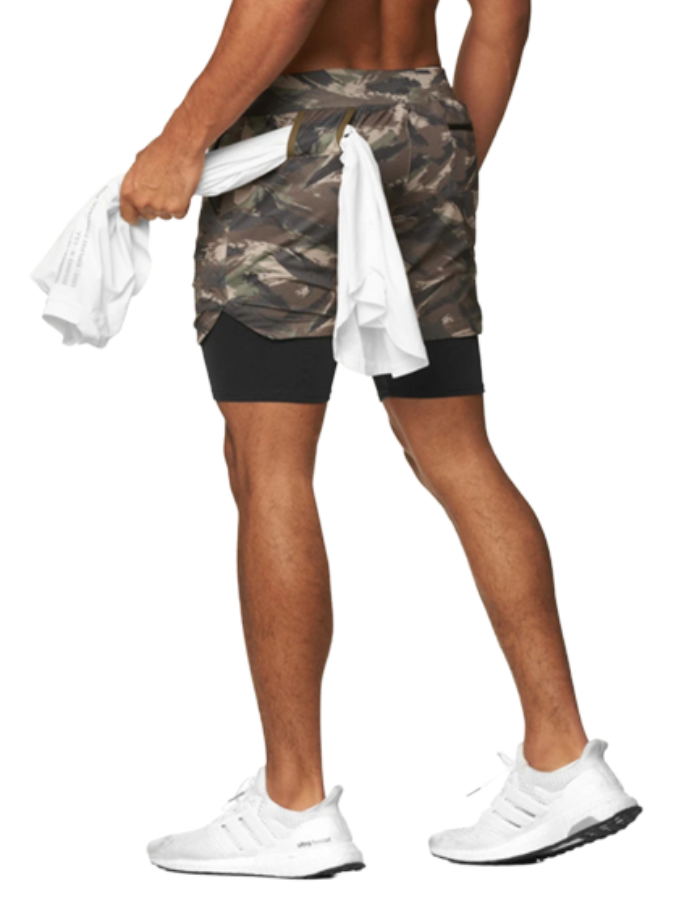 SHOPIQAT 2-in-1 Sports Drawstring Shorts