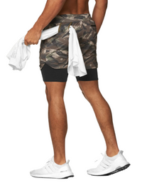 SHOPIQAT 2-in-1 Sports Drawstring Shorts