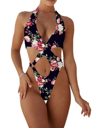 SHOPIQAT O-ring Cutout One-Piece Swimsuit