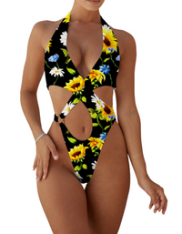 SHOPIQAT O-ring Cutout One-Piece Swimsuit