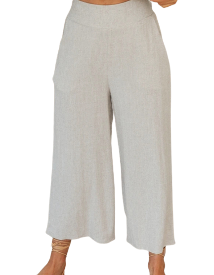 SHOPIQAT Linen Tank Top With Matching Pants - Premium  from shopiqat - Just $6.900! Shop now at shopiqat