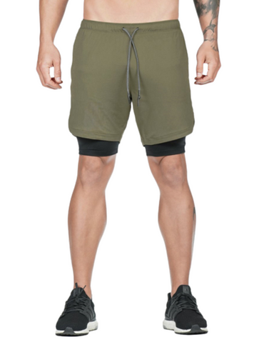 SHOPIQAT Running 2-in1 Drawstring Shorts