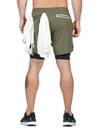 SHOPIQAT Running 2-in1 Drawstring Shorts