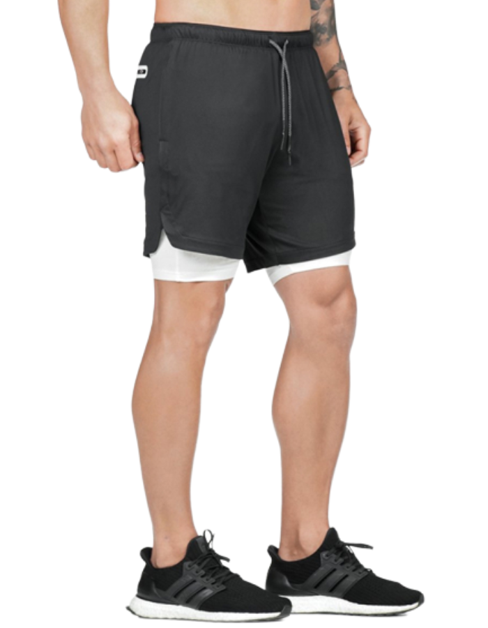 SHOPIQAT Running 2-in1 Drawstring Shorts